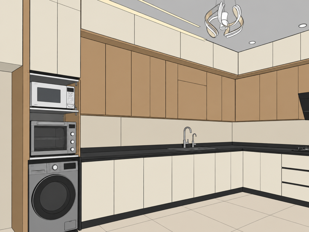 لمسة دافئة وعصرية — تصميم SketchUp