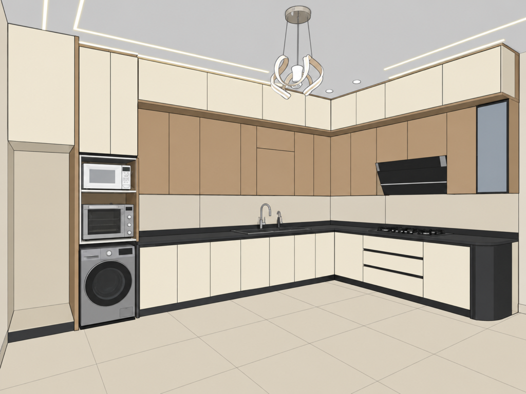 لمسة دافئة وعصرية — تصميم SketchUp