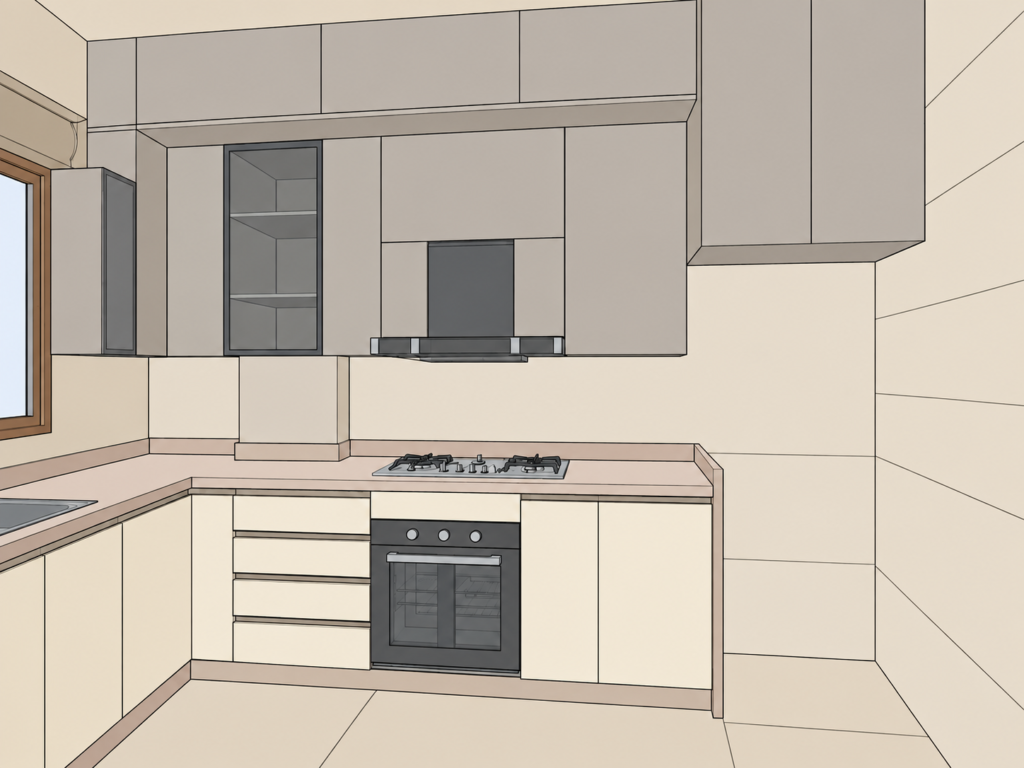 دفء البيج بلمسة عصرية — تصميم SketchUp