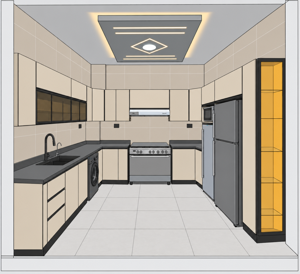 فخامة عصرية بتفاصيل مميزة — تصميم SketchUp